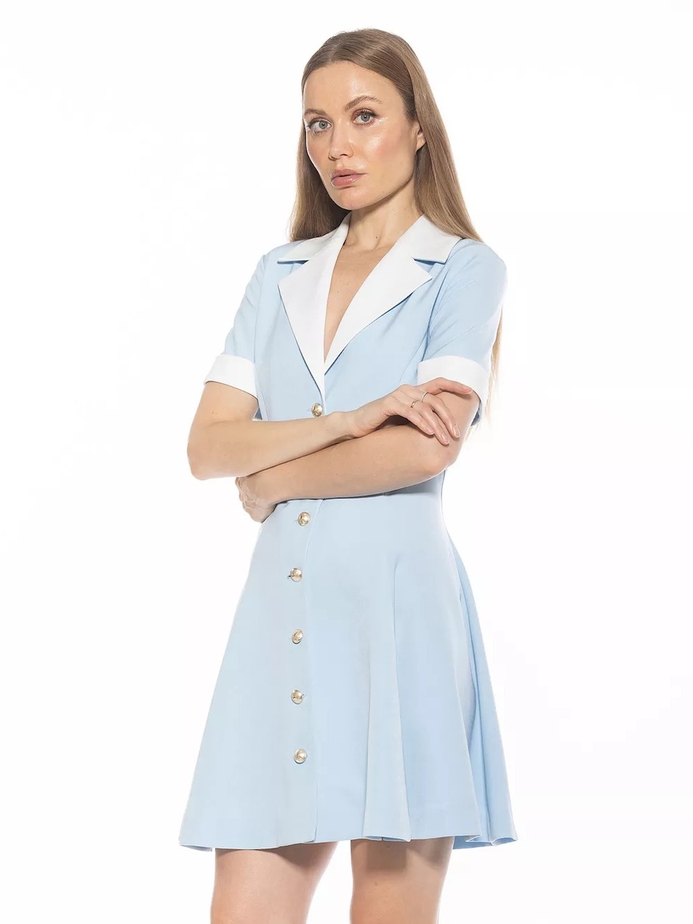 NWT Alexia Admor Carys Dress~Light Blue
